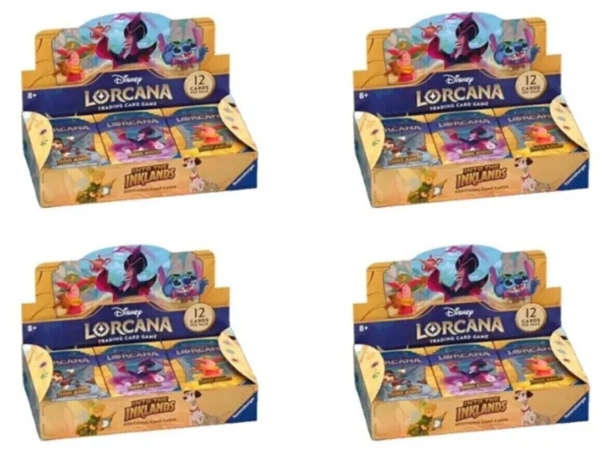 Disney Lorcana Into The Inklands Booster Boxes Case of 4 Disney Lorcana Into The Inklands Booster Boxes Case of 4