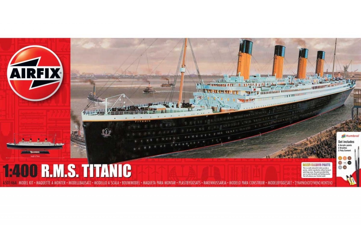 Airfix RMS Titanic inc Paints/Brushes/Glue 1:350 A50146A - Game On  Toymaster Store