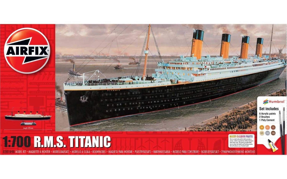 Airfix RMS Titanic inc Paints/Brushes/Glue 1:700 A50164A - Game On  Toymaster Store