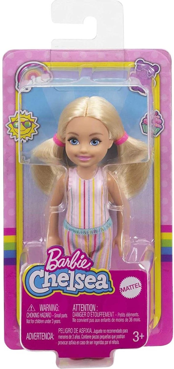 samenwerken Zonsverduistering atomair Mattel Barbie Club Chelsea Doll - Blonde Striped Print Dress - Game On  Toymaster Store