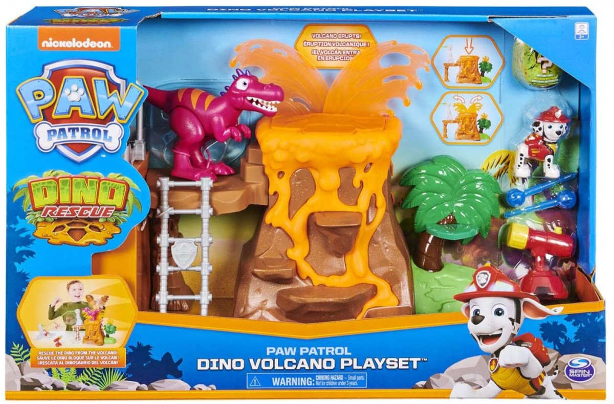 dinosaur playset with volcano