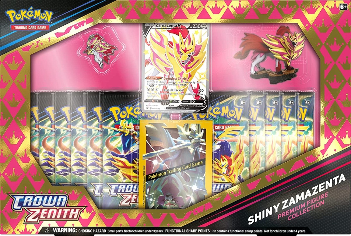 Pokemon Crown Zenith Zacian V (Shiny) & Zamazenta V (Shiny) Promo Cards