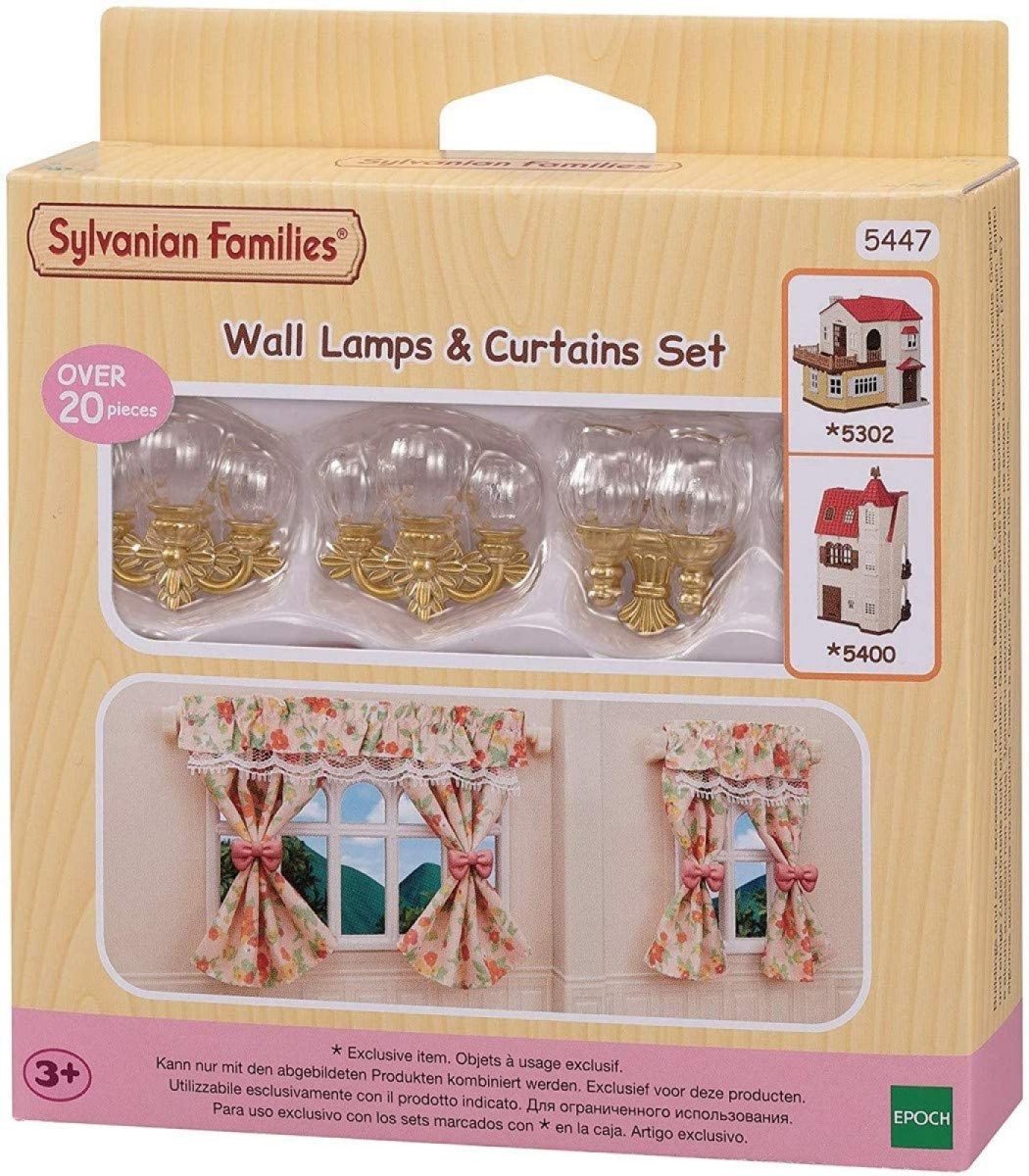 Sylvanian Families Wall Lamps Curtains Set 5447 Game On Toymaster Store
