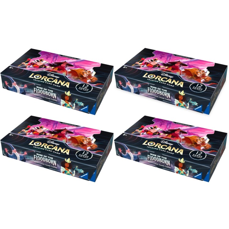 4 x Disney Lorcana Rise of the Floodborn Booster Boxes