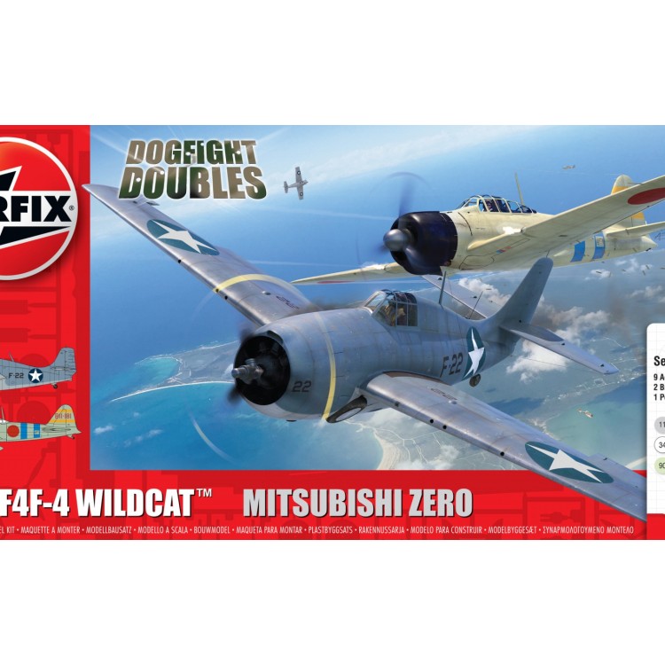 Airfix F4F-4 Wildcat Vs Mitsubishi Zero Starter Set 1:72 A50184