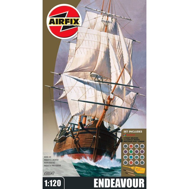 Airfix H.M. Bark Endeavour Starter Set 1:120 A50047