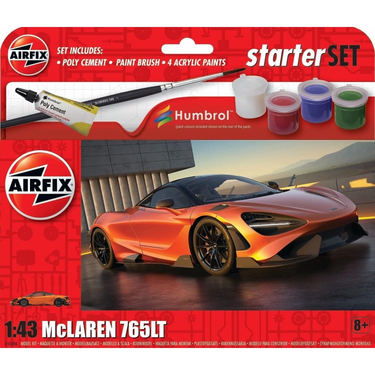 Airfix McLaren 765LT Starter Set 1:43 A55006