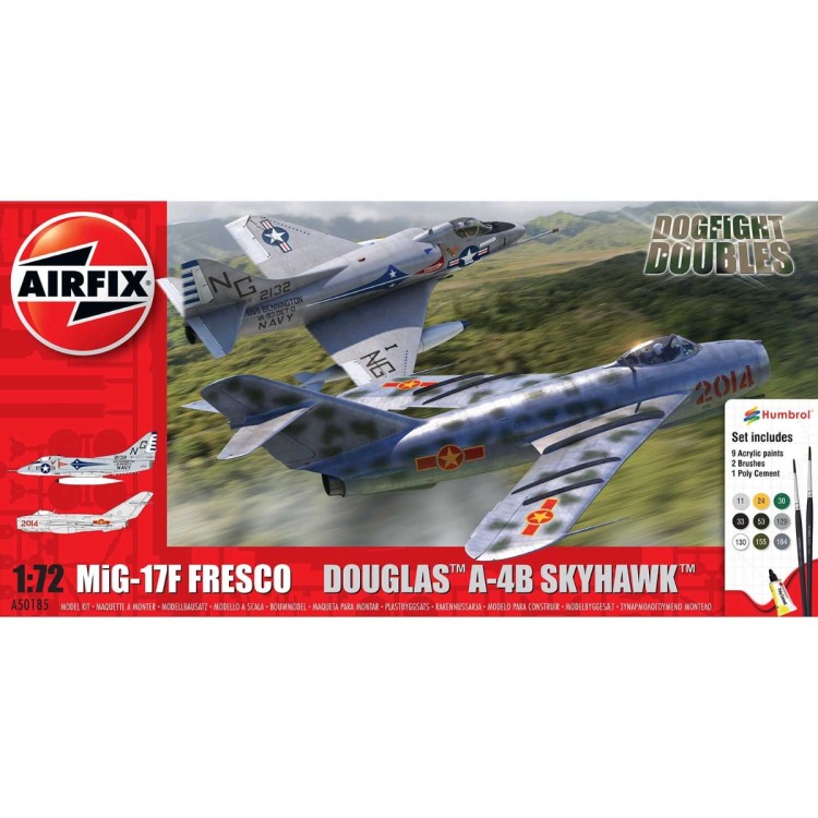 Airfix MiG-17F Fresco & Douglas A-4B Skyhawk inc Paints 1:72 A50185