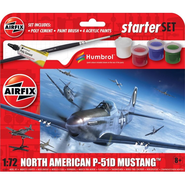 Airfix North American P-51D Mustang Starter Set 1:72 A55013