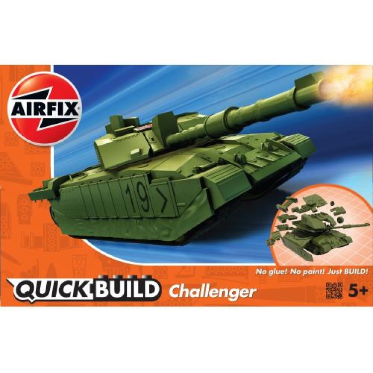 Airfix Quick Build Challenger Tank Green J6022