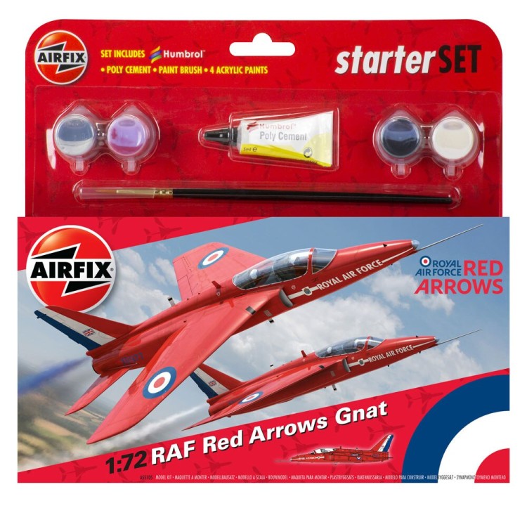 Airfix RAF Red Arrows Gnat Starter Set 1:72 A55105