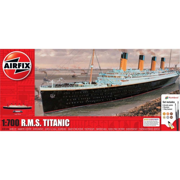 Airfix RMS Titanic inc Paints/Brushes/Glue 1:700 A50164A