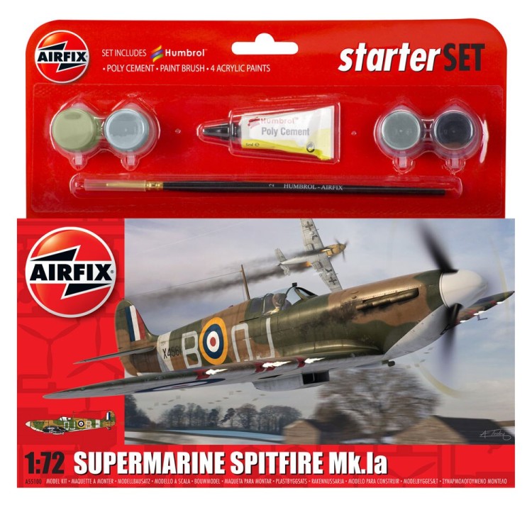 Airfix Supermarine Spitfire MkIa Starter Set 1:72 A55100