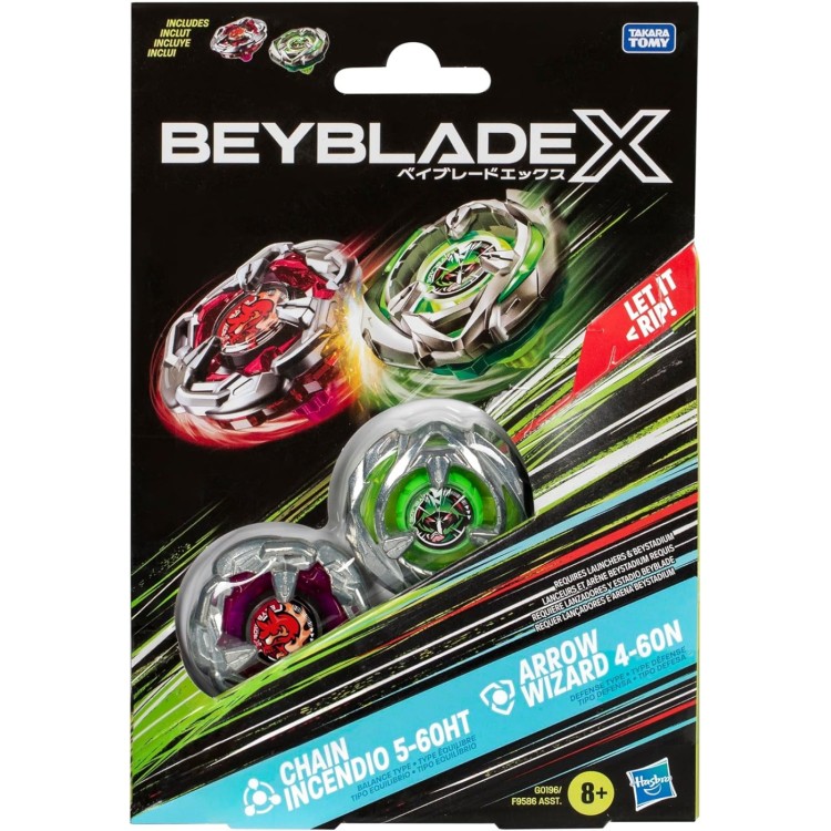 BeyBlade X Dual Pack - Chain Incendio & Arrow Wizard G0196