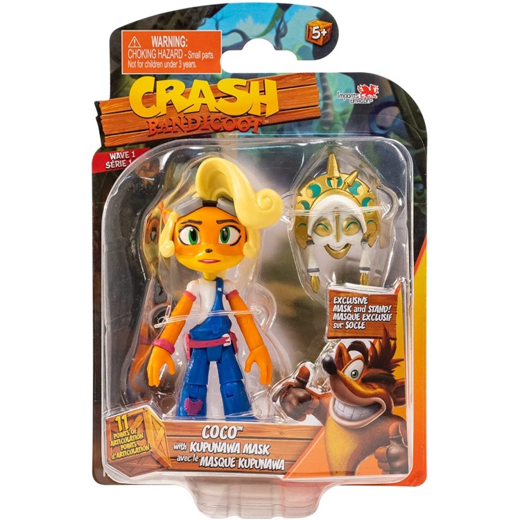 Crash Bandicoot Figures Wave 1 Coco with Kupuna Mask