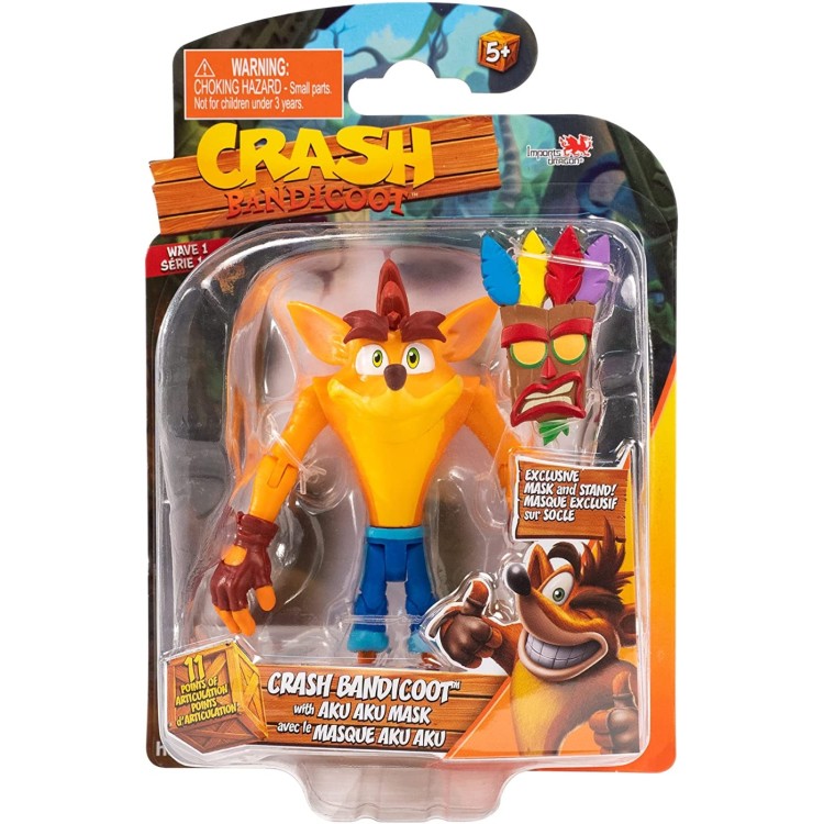 Crash Bandicoot Figures Wave 1 Crash with Aku Aku Mask
