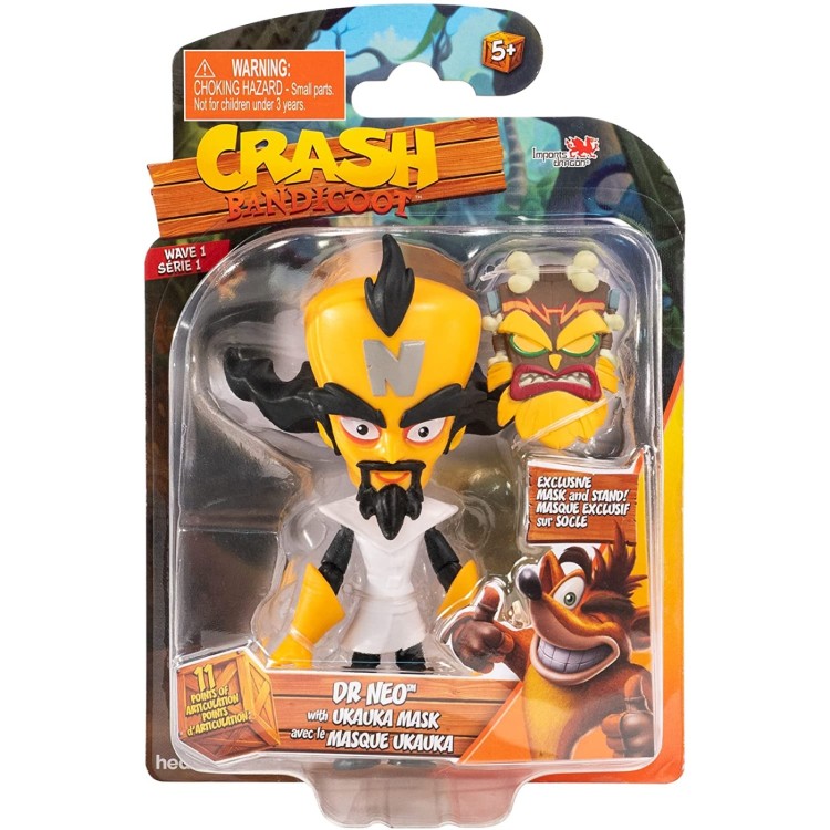 Crash Bandicoot Figures Wave 1 Dr Neo with Uka Uka Mask