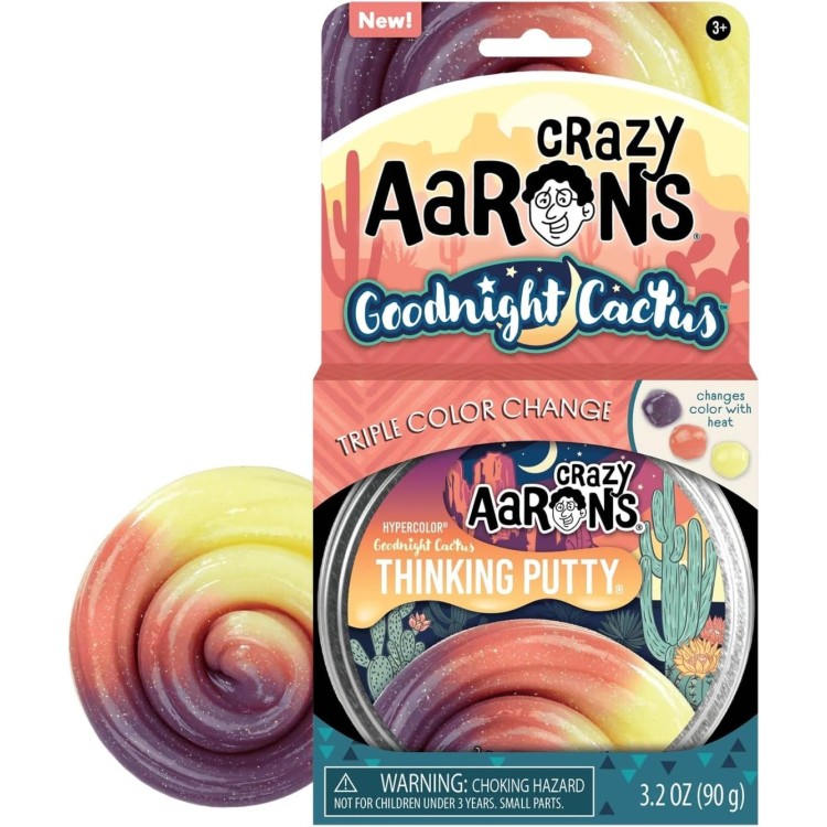 Crazy Aaron's Hypercolour Thinking Putty - Goodnight Cactus