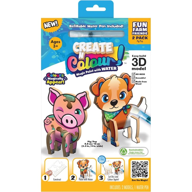 Create N Colour Magic Paint with Water - Pig/Pup C1000A