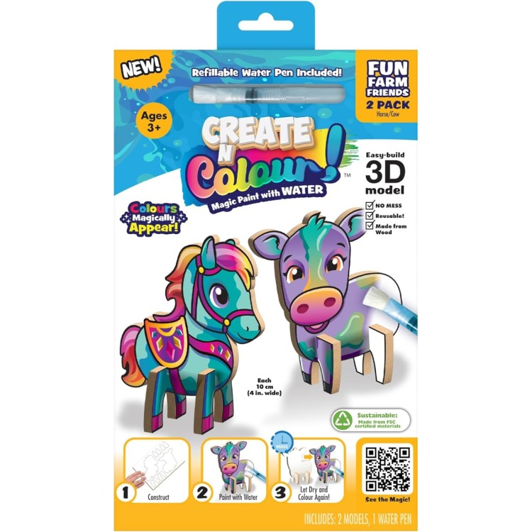 Create N Create N Colour Magic Paint with Water - Horse/Cow C1000B