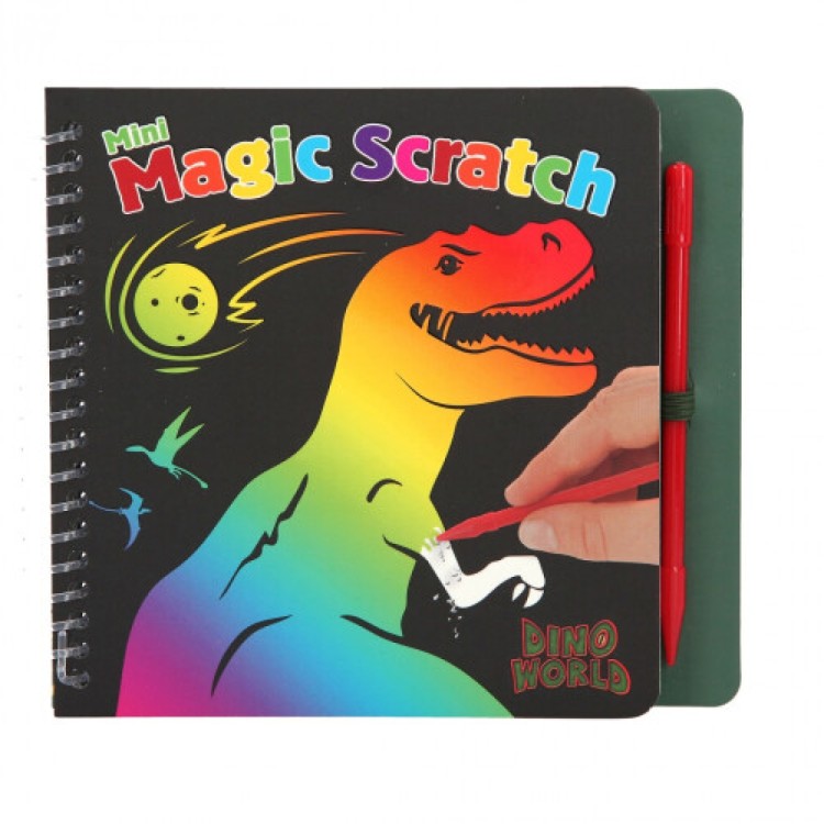 Dino World Mini Magic Scratch Colouring Book
