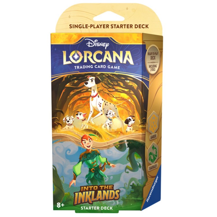 Disney Lorcana Into The Inklands Starter Deck - Amber/Emerald