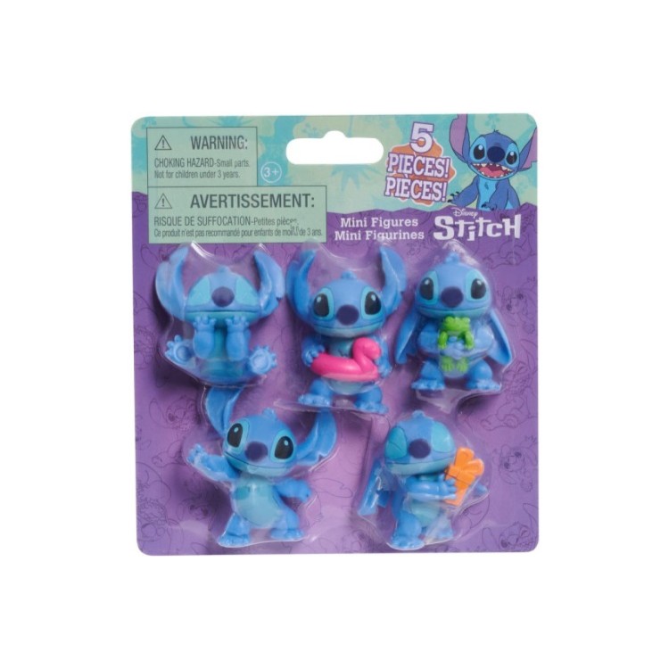 Disney Stitch Mini Figures Set - 5 Different Stitch Figures