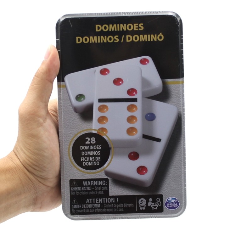 Dominoes - Tin of 28 Coloured Dominoes