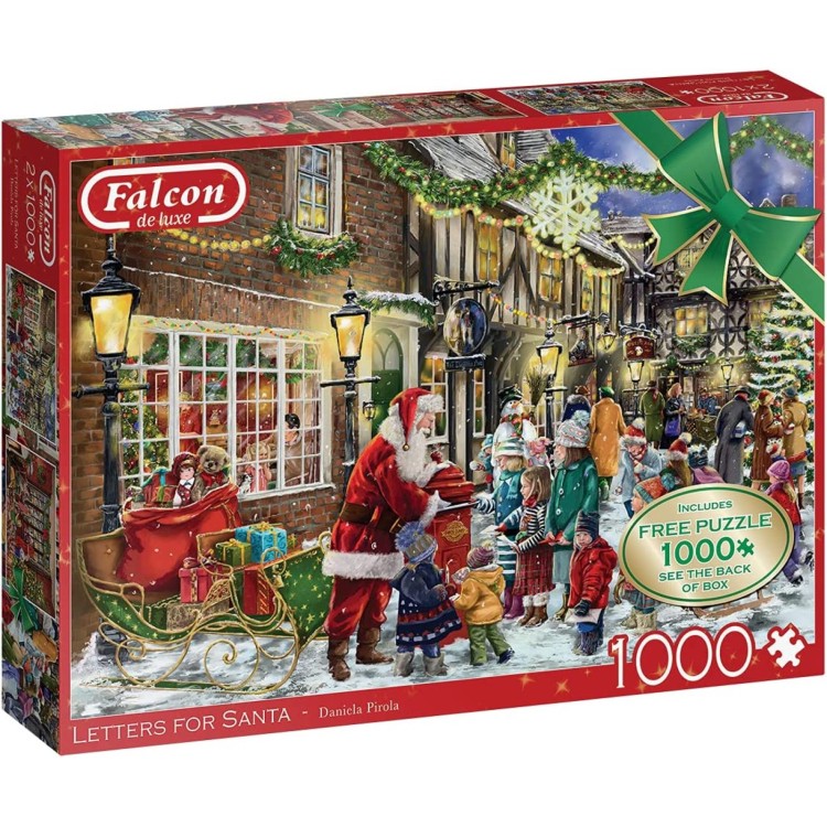 Falcon Letters for Santa 2 x 1000 Piece Jigsaw Puzzles