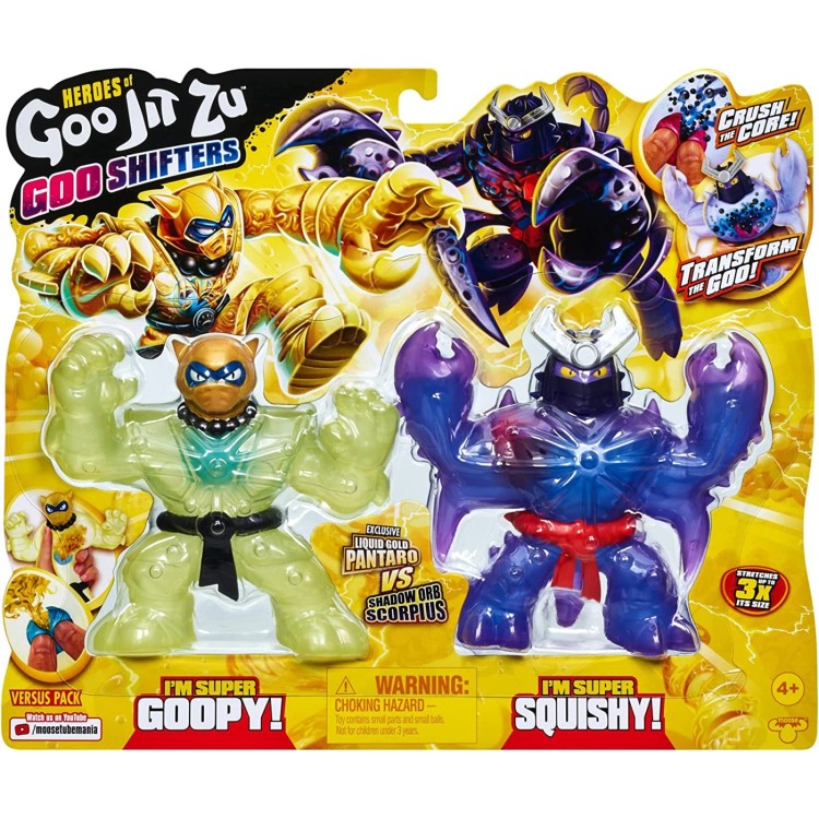 Heroes of Goo Jit Zu Goo Shifters - Liquid Gold Pantaro Vs Shadow Orb Scorpius