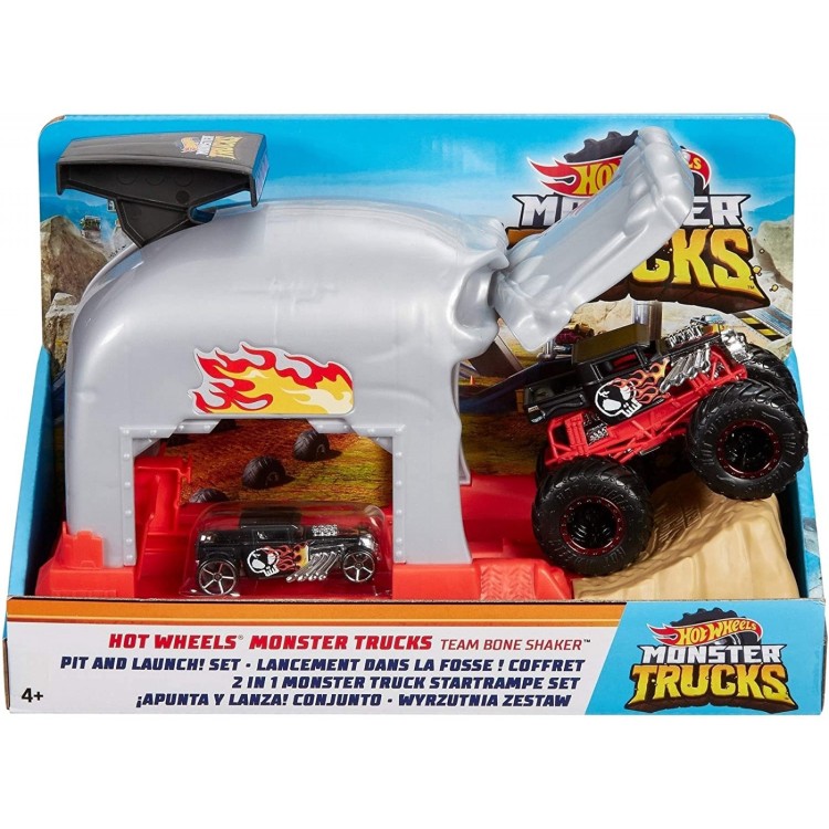 Hot Wheels Monster Trucks - Pit and Launch Set Bone Shaker GKY02