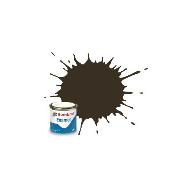 Humbrol Enamel 14ml Tinlet No 1 Gloss Service Brown 10 AA0117