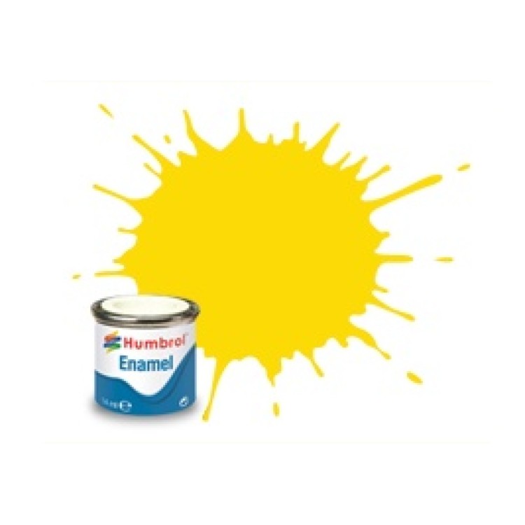 Humbrol Enamel 14ml Tinlet No 1 Gloss Yellow 69 AA0761