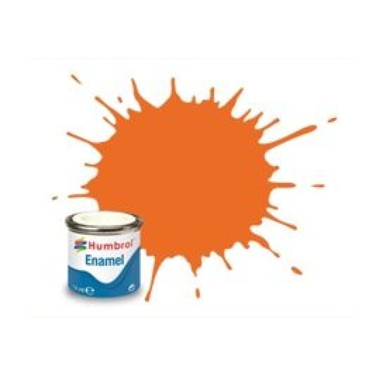 Humbrol Enamel 14ml Tinlet No 1 Matt Orange 46 AA0046