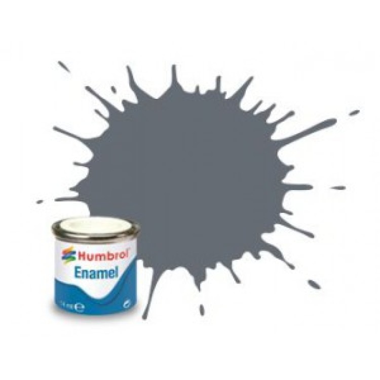 Humbrol Enamel 14ml Tinlet No 1 Satin Extra Dark Sea Grey 123 AA1359