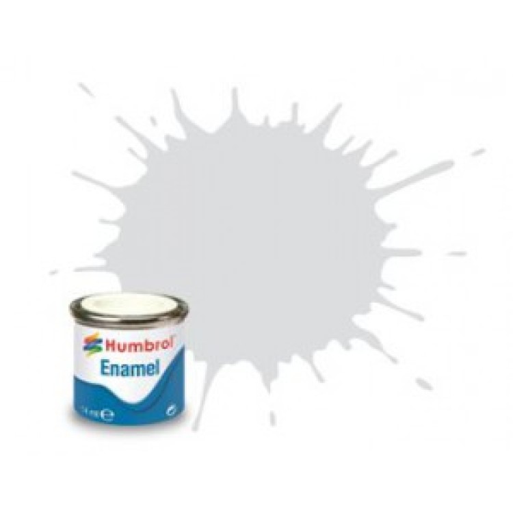 Humbrol Enamel 14ml Tinlet No 1 Satin Light Grey 196 AA6344