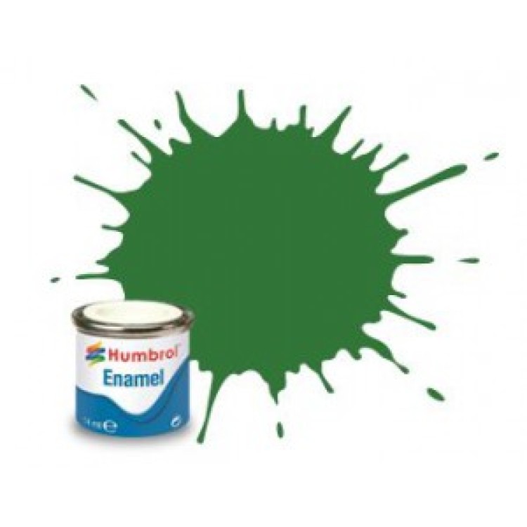 Humbrol Enamel 14ml Tinlet No 1 Satin Mid Green 131 AA1448