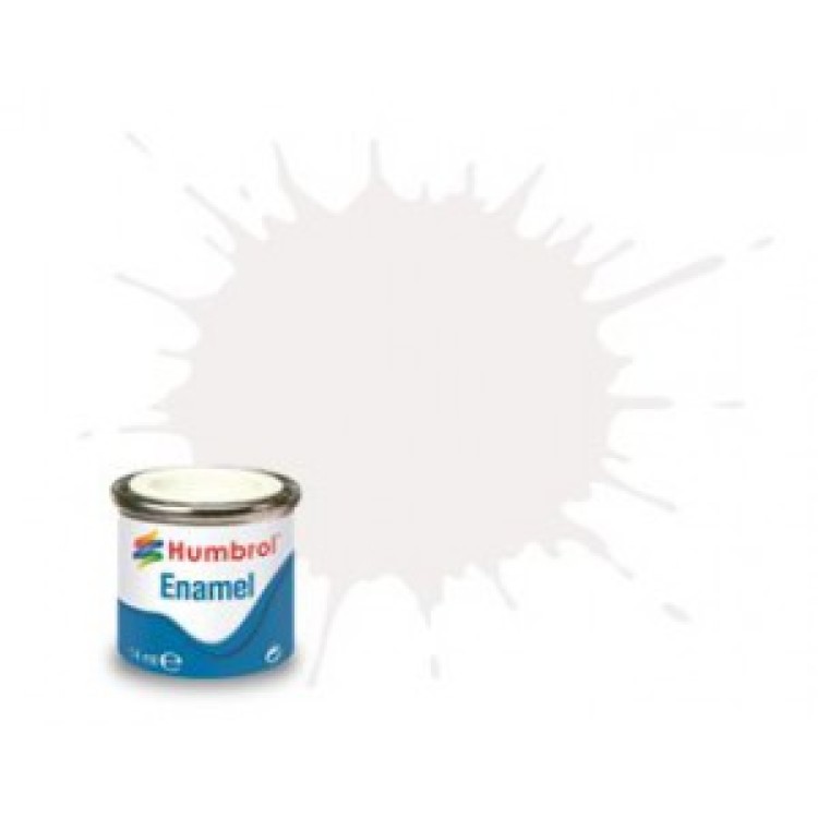 Humbrol Enamel 14ml Tinlet No 1 Satin White 130 AA1434