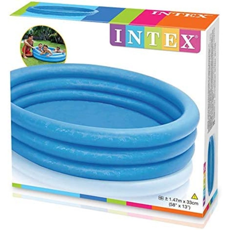 Intex 3 Ring Crystal Blue Paddling Pool 1.47m x 33cm / 58
