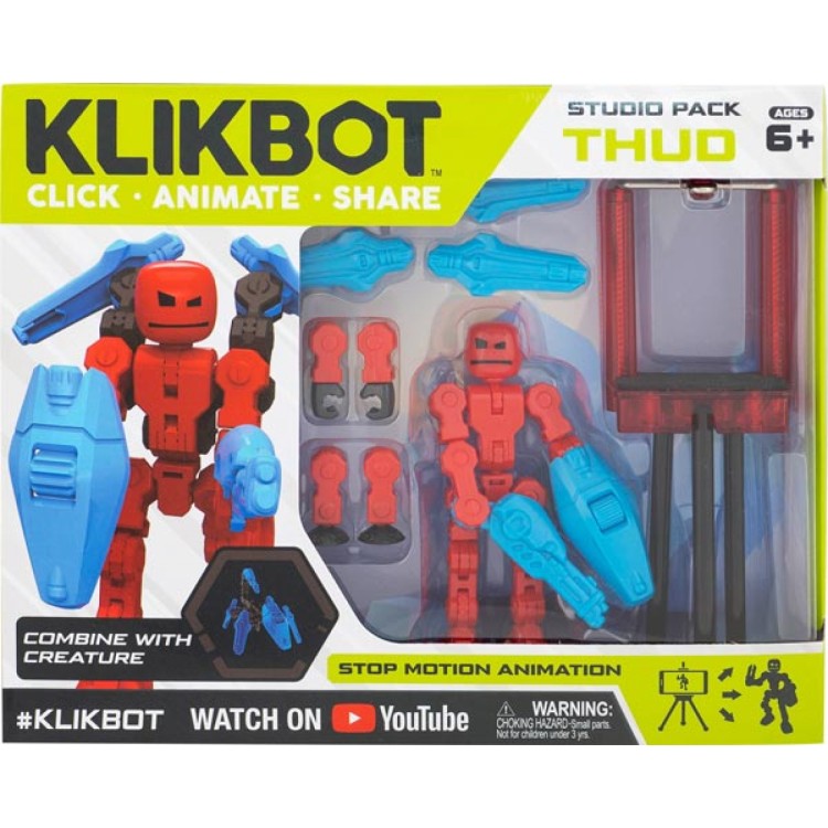 KlikBot Studio Pack 6 Piece Assortment - Red - Thud