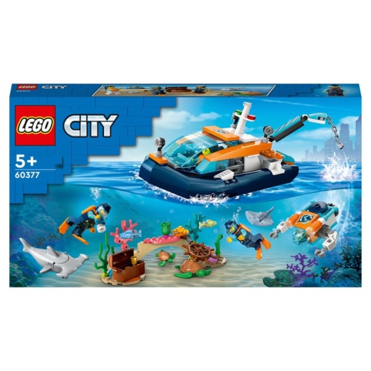 LEGO City Explorer Diving Boat Set with Submarine 60377