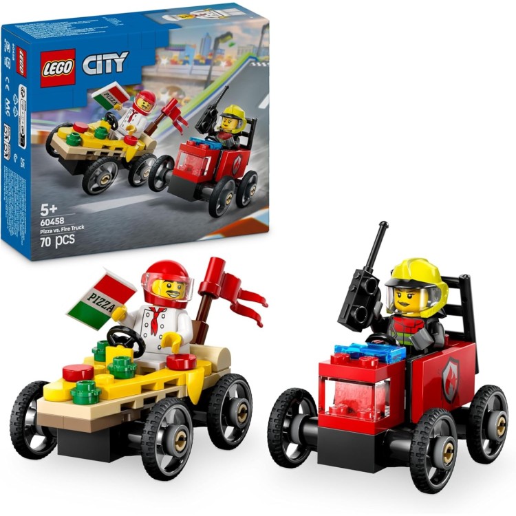 LEGO City Pizza Vs Fire Truck 60458