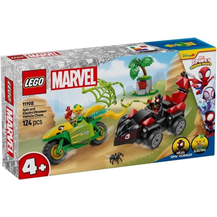 LEGO Super Heroes Spin and Electro Dinosaur Vehicle Chase 11198