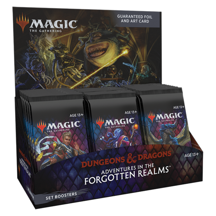 Magic the Gathering Adventures in the Forgotten Realms Set Booster Box Display