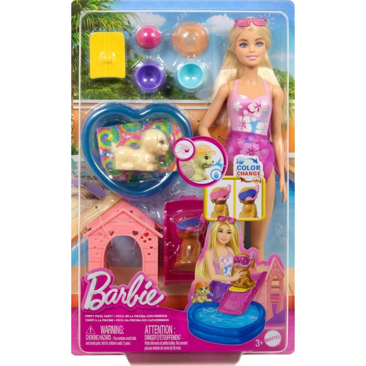 Mattel Barbie Puppy Pool Party Playset