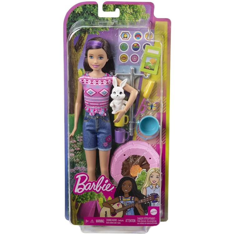 Mattel Barbie Skipper and Pet Bunny Camping Set HDF71