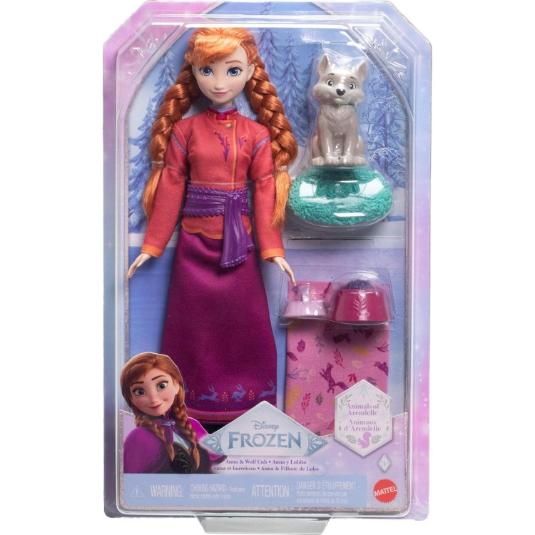 Mattel Disney Frozen Doll Playset - Anna & Wolf Cub