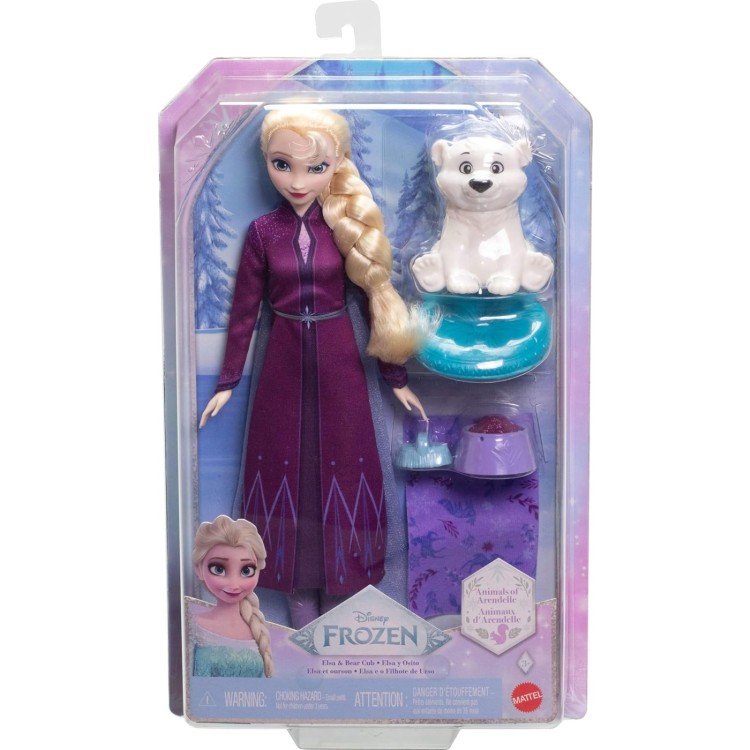 Mattel Disney Frozen Doll Playset - Elsa & Bear Cub