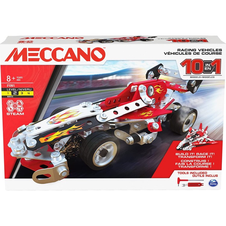 Meccano 10 Model Set - racing vehicles 
