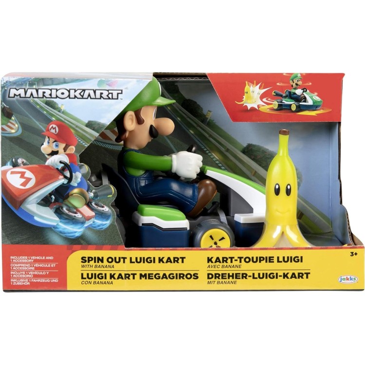 Nintendo Spin out Kart with Banana - Luigi